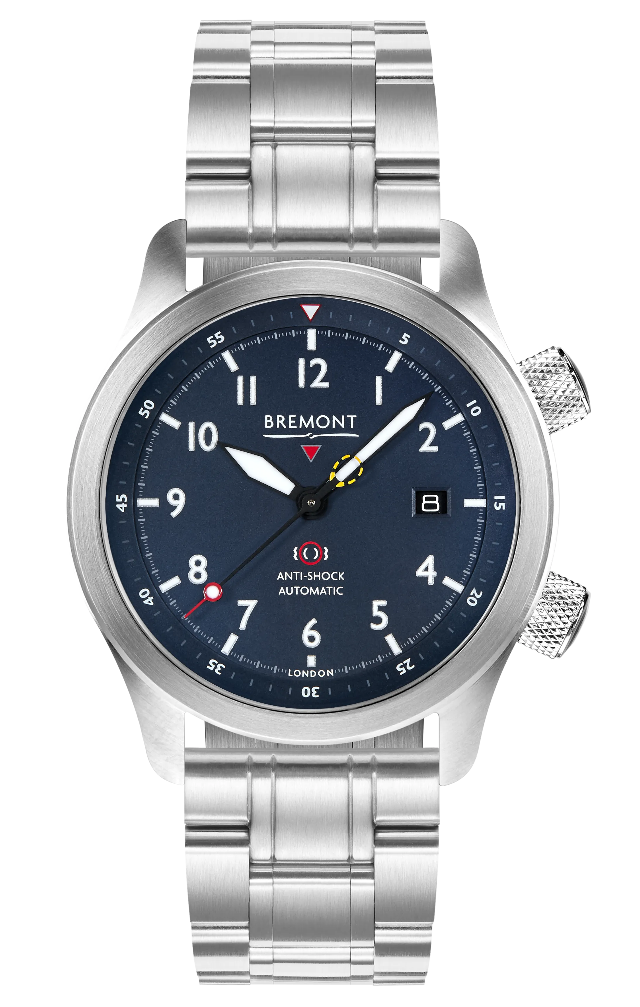 MBII Custom Stainless Steel, Blue Dial with Dark Blue Barrel & Open Case Back