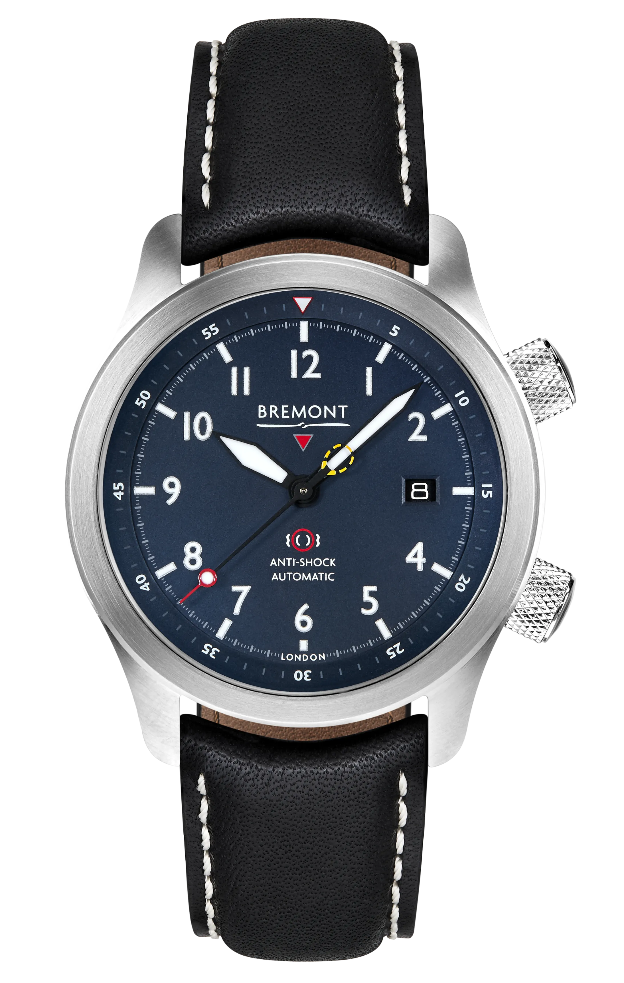 MBII Custom Stainless Steel, Blue Dial with Dark Blue Barrel & Open Case Back
