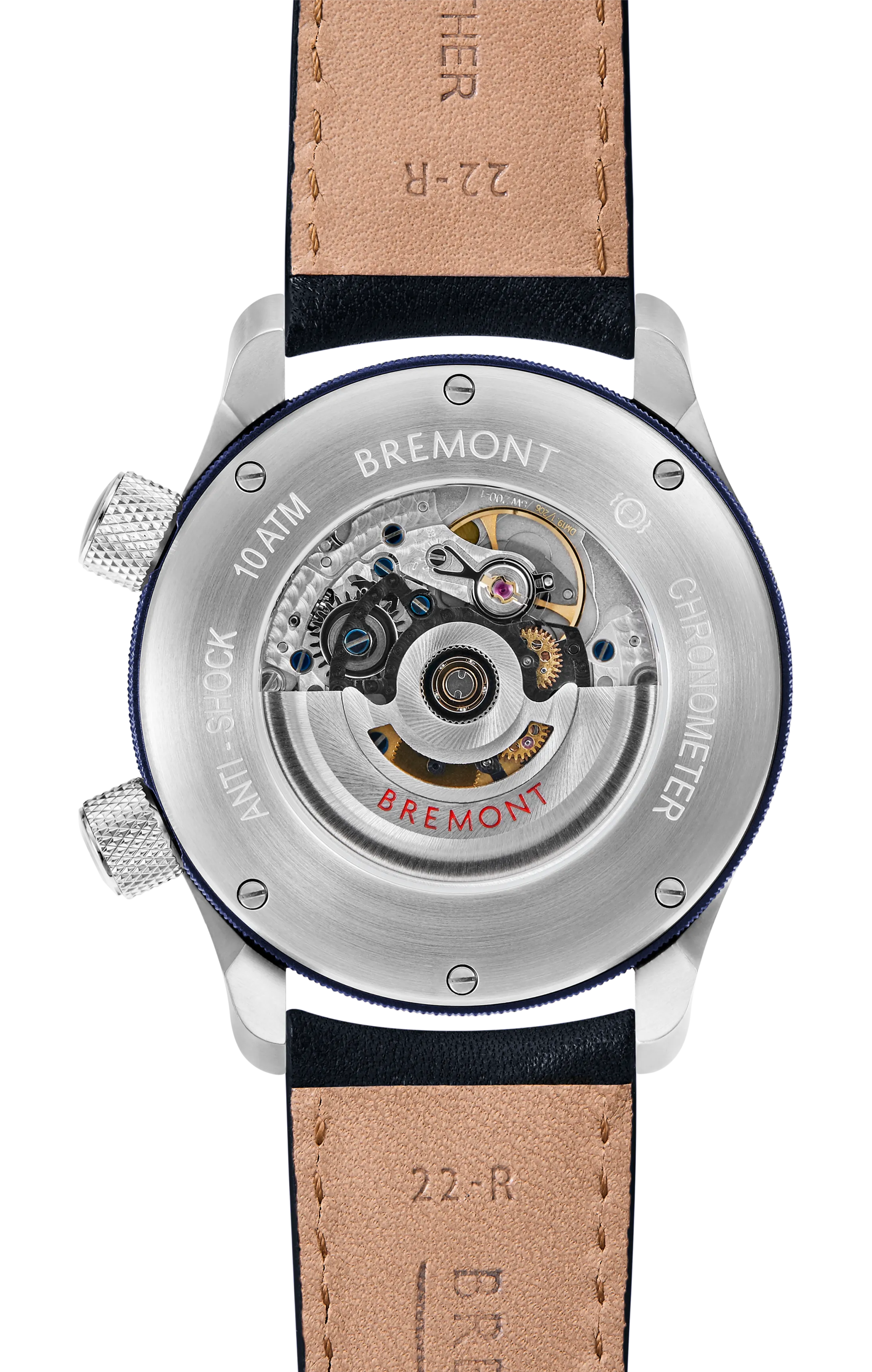 MBII Custom Stainless Steel, Blue Dial with Dark Blue Barrel & Open Case Back
