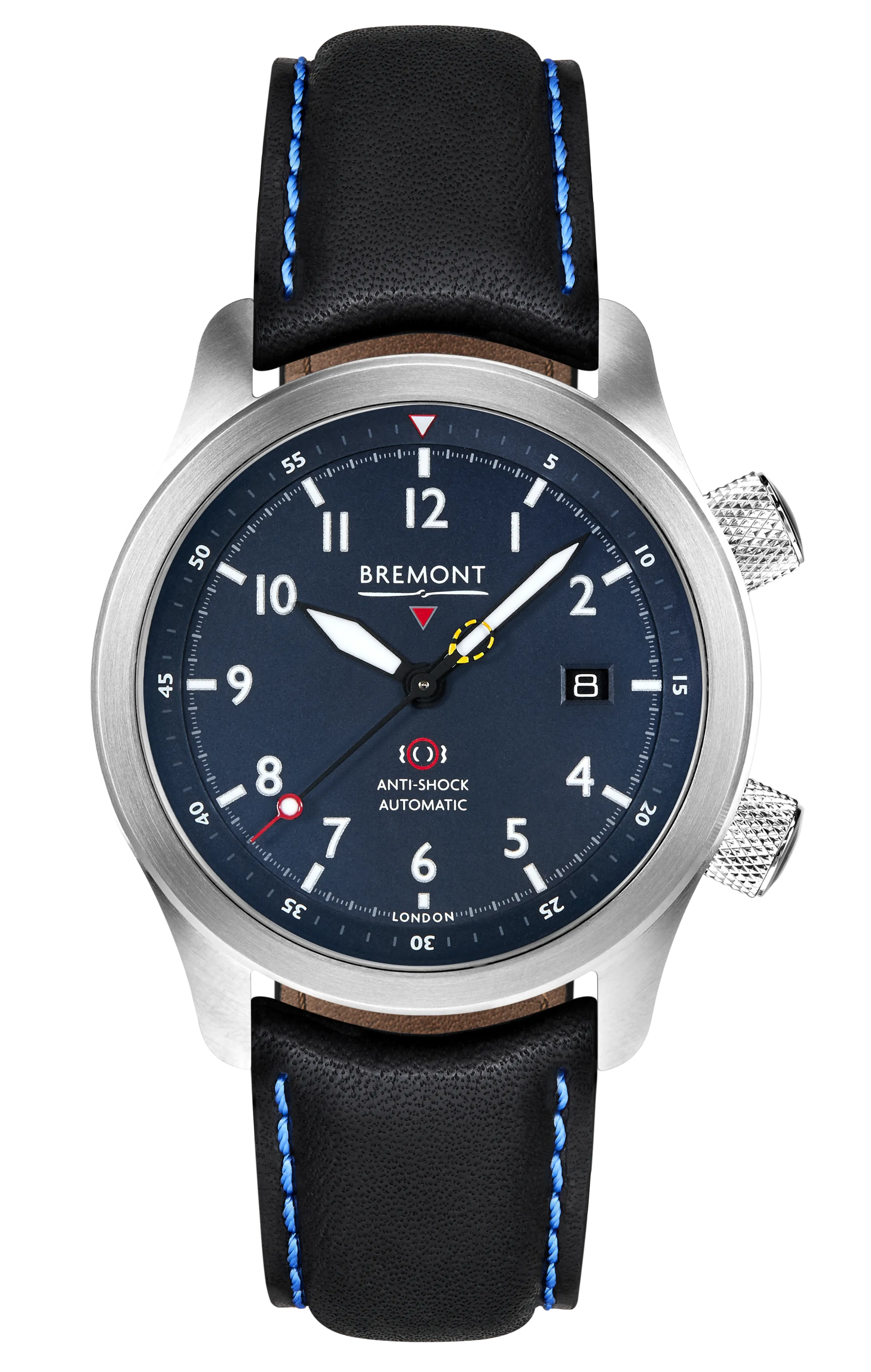 MBII Custom Stainless Steel, Blue Dial with Dark Blue Barrel & Open Case Back