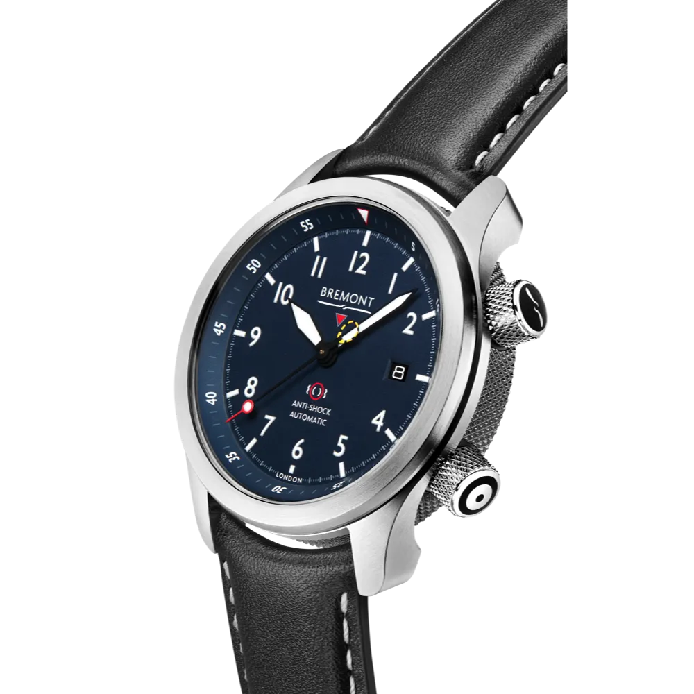 MBII Custom Stainless Steel, Blue Dial with Titanium Barrel & Closed Case Back