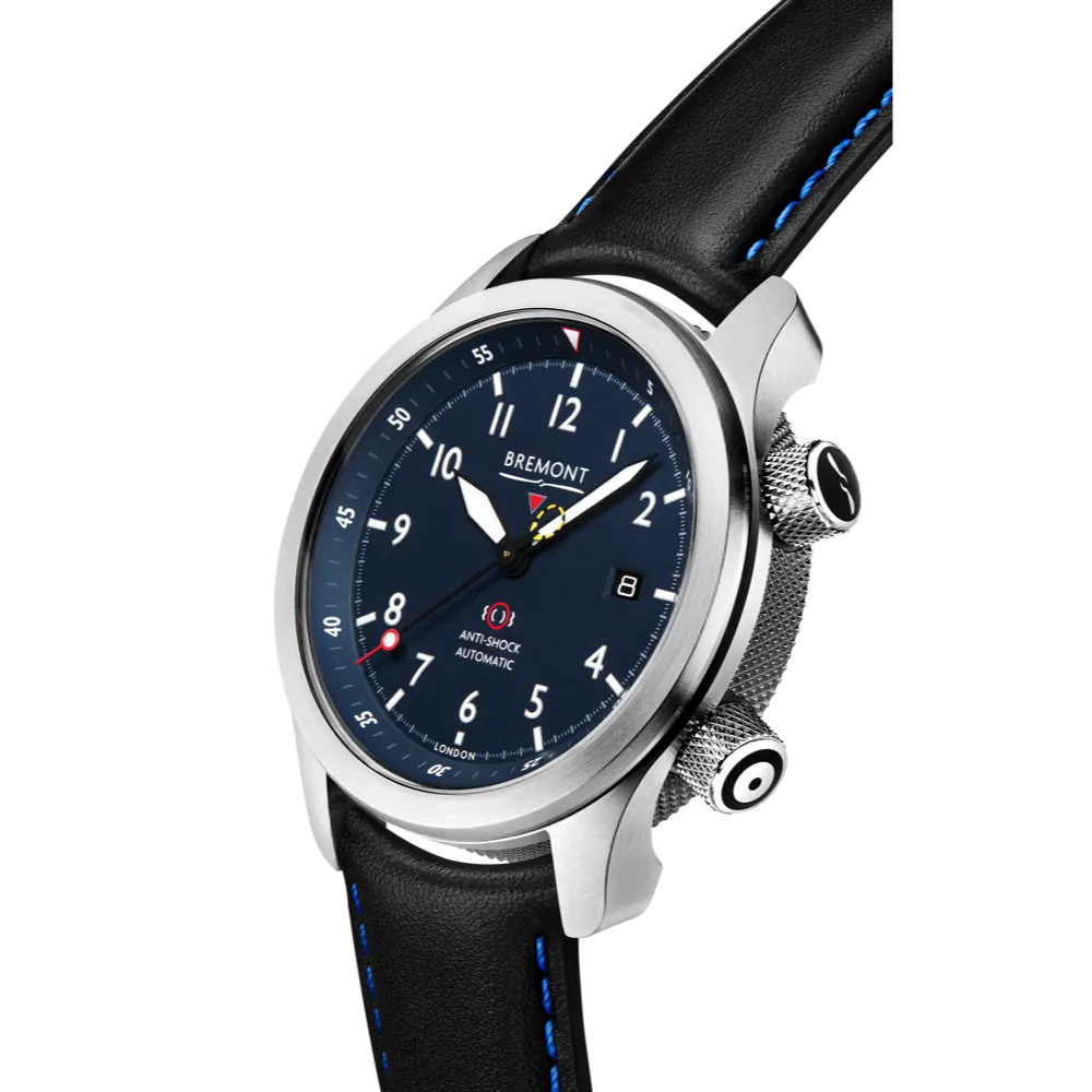 MBII Custom Stainless Steel, Blue Dial with Titanium Barrel & Closed Case Back