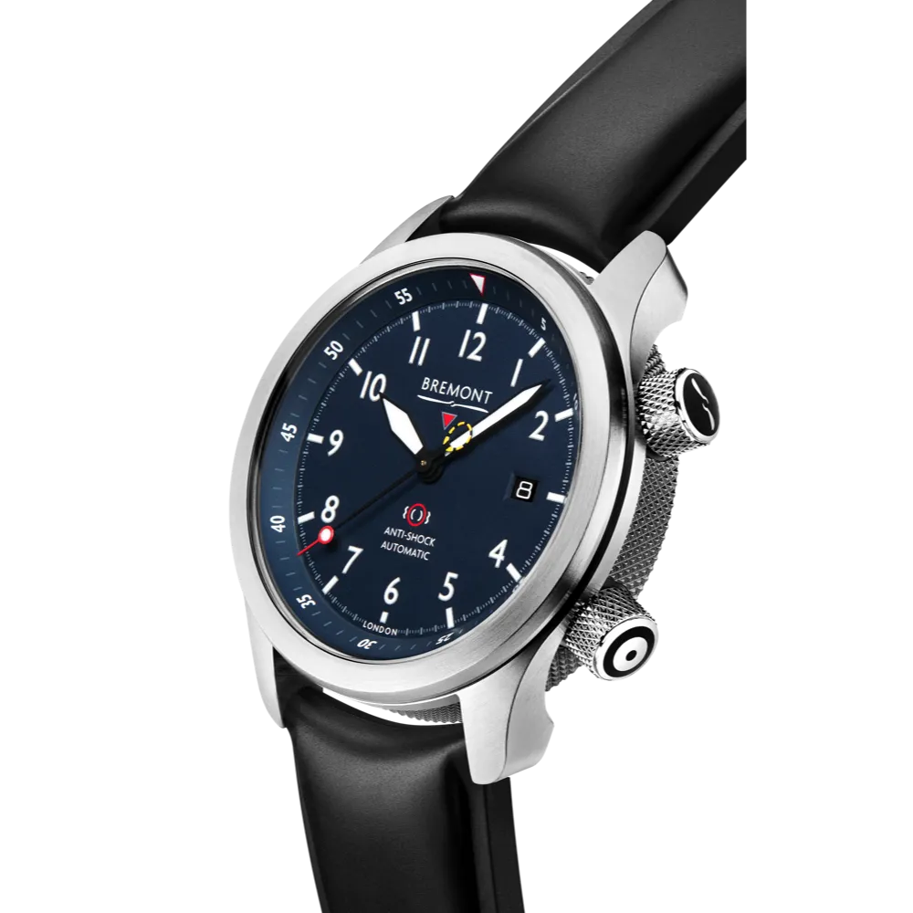 MBII Custom Stainless Steel, Blue Dial with Titanium Barrel & Closed Case Back