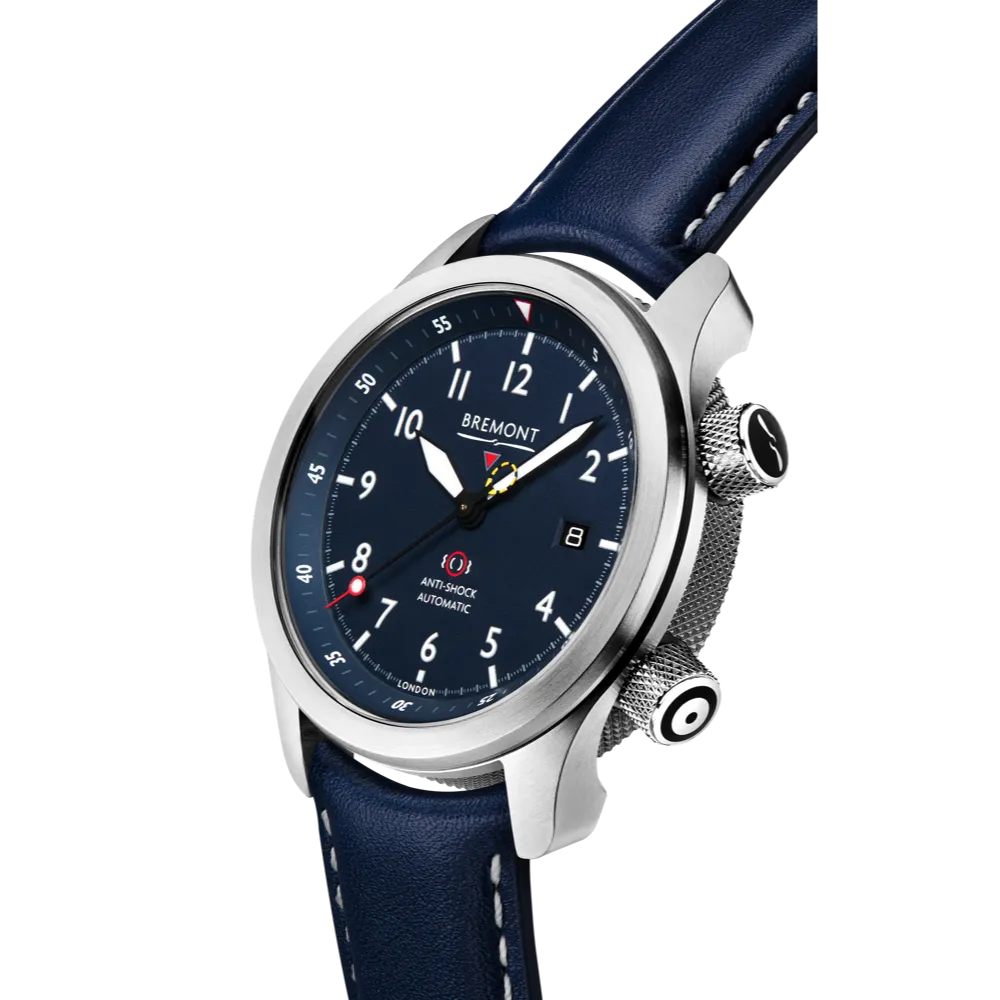 MBII Custom Stainless Steel, Blue Dial with Titanium Barrel & Closed Case Back