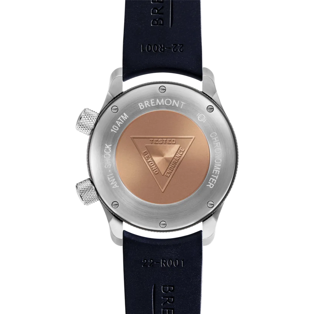 MBII Custom Stainless Steel, Blue Dial with Titanium Barrel & Closed Case Back