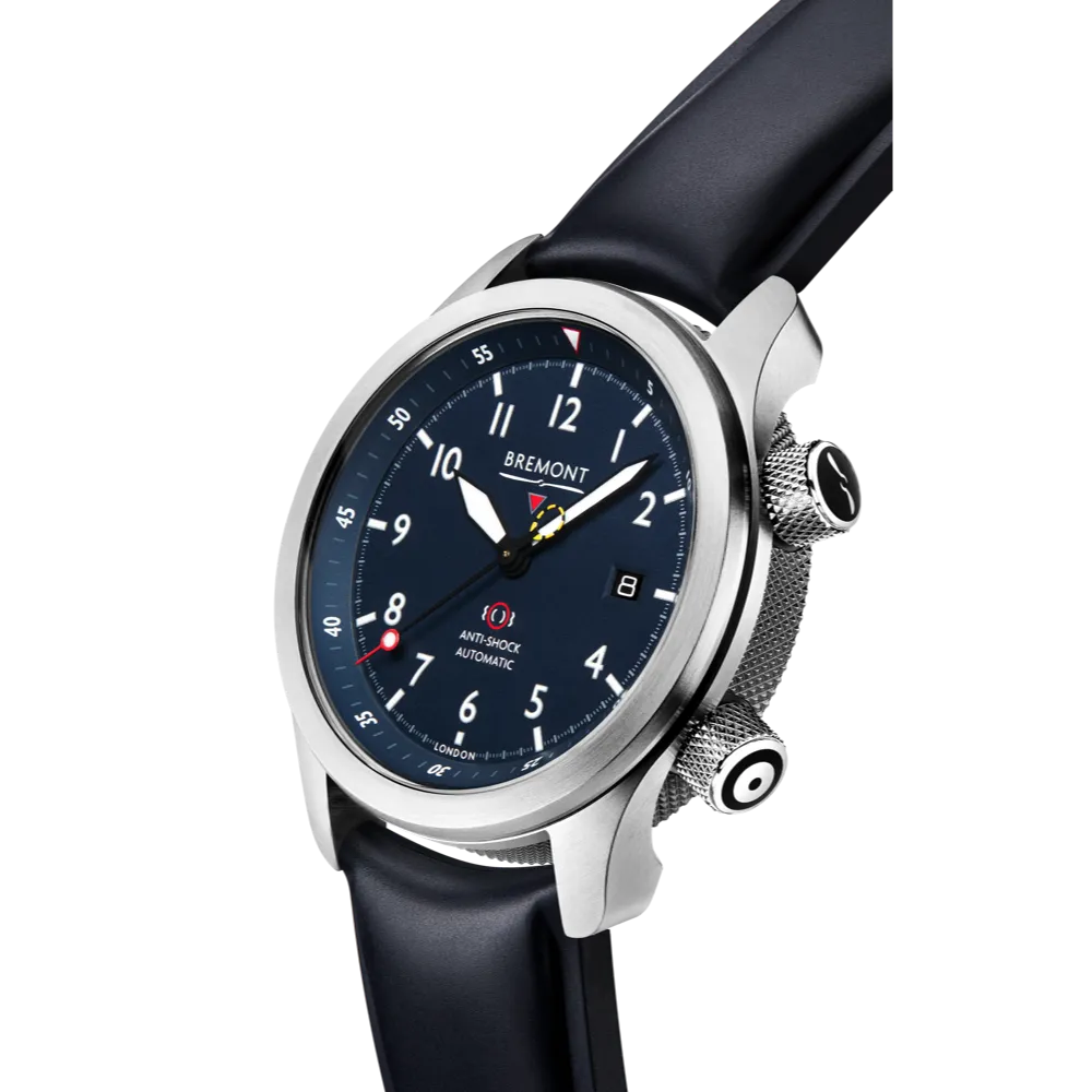 MBII Custom Stainless Steel, Blue Dial with Titanium Barrel & Closed Case Back