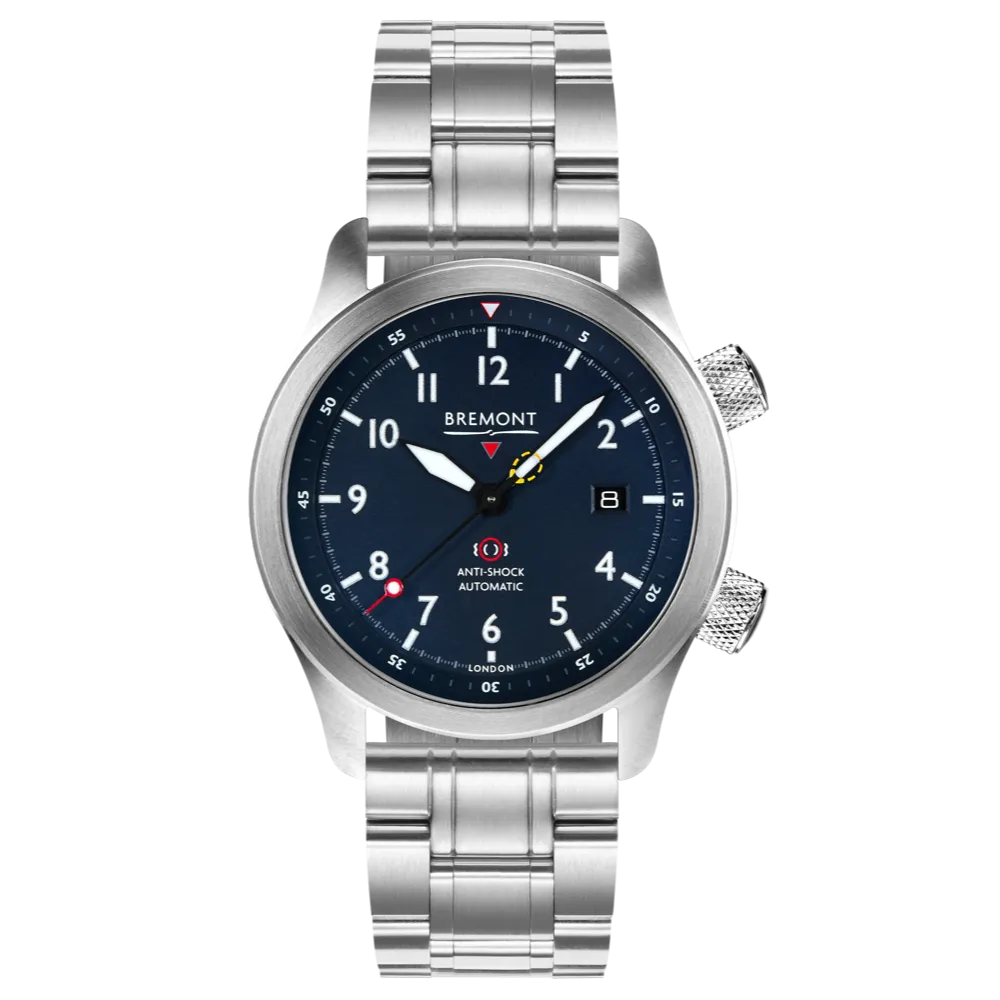 MBII Custom Stainless Steel, Blue Dial with Titanium Barrel & Closed Case Back