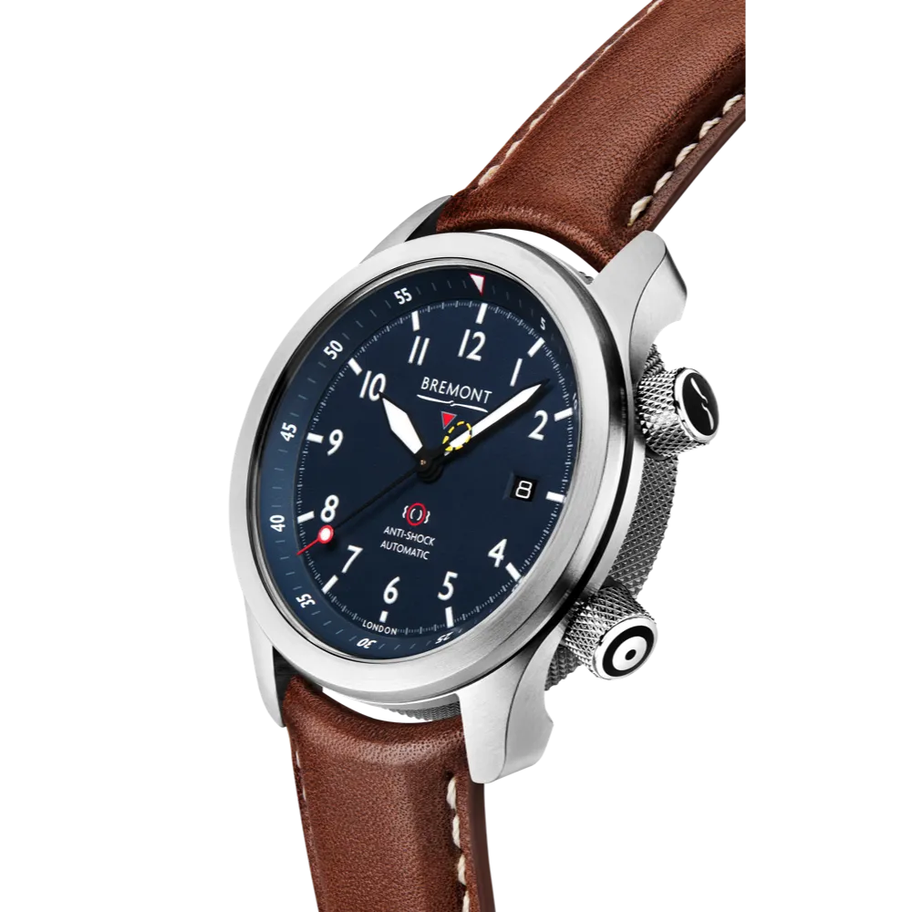 MBII Custom Stainless Steel, Blue Dial with Titanium Barrel & Closed Case Back