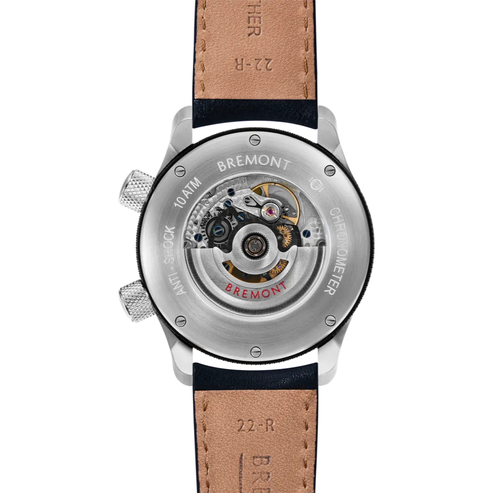 MBII Custom Stainless Steel, White Dial with Jet Barrel & Open Case Back