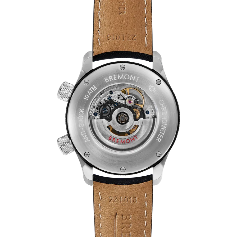 MBII Custom Stainless Steel, White Dial with Jet Barrel & Open Case Back
