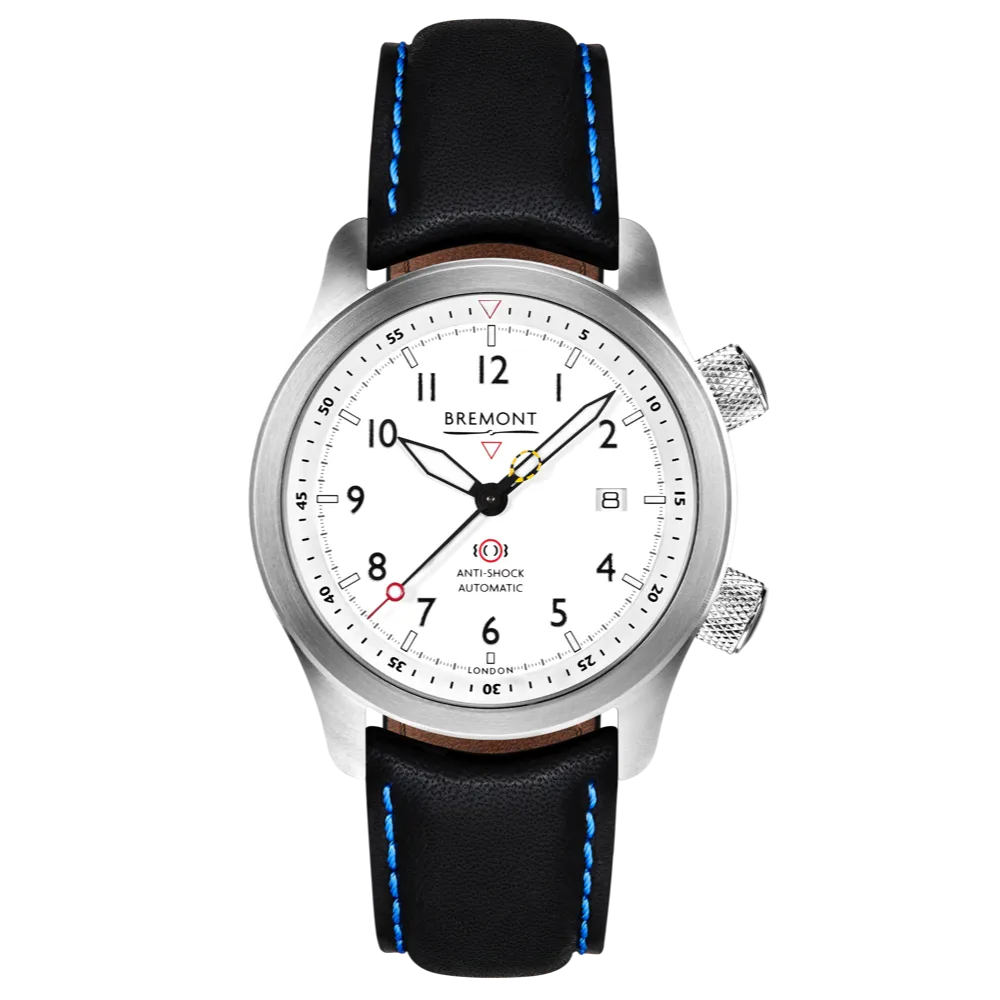 MBII Custom Stainless Steel, White Dial with Jet Barrel & Open Case Back