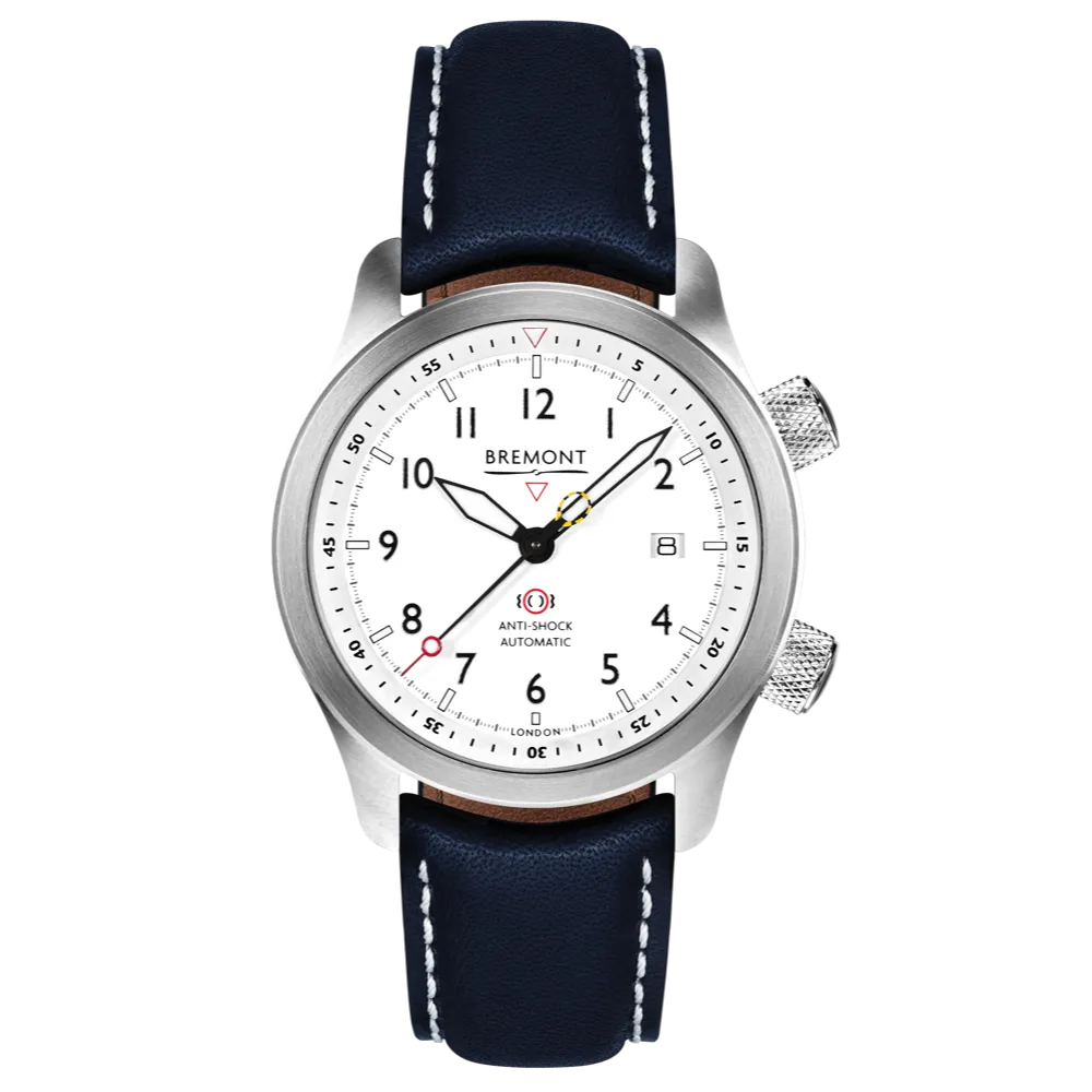 MBII Custom Stainless Steel, White Dial with Jet Barrel & Open Case Back