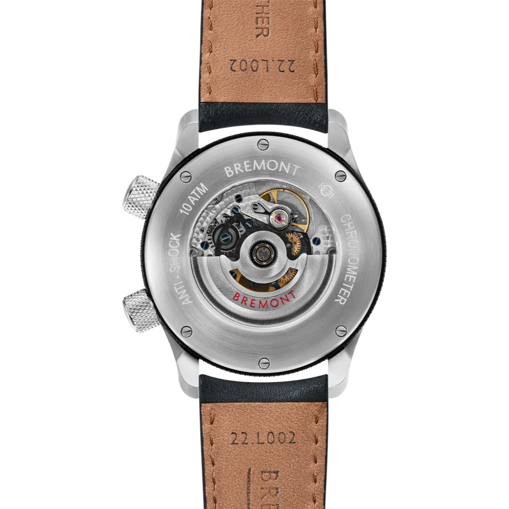 MBII Custom Stainless Steel, White Dial with Jet Barrel & Open Case Back