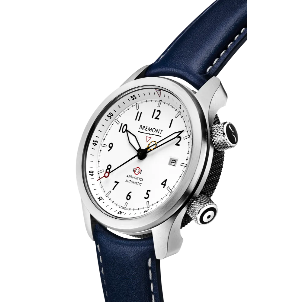 MBII Custom Stainless Steel, White Dial with Jet Barrel & Open Case Back