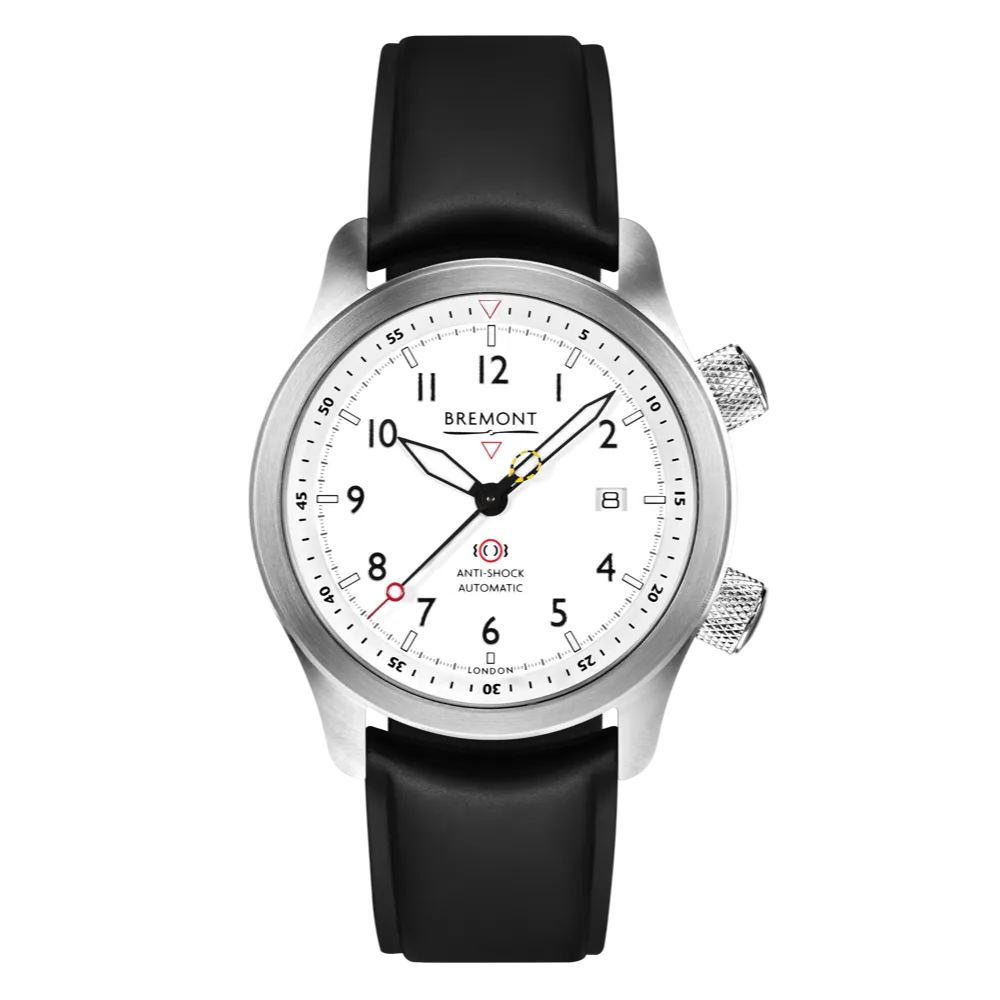 MBII Custom Stainless Steel, White Dial with Jet Barrel & Open Case Back