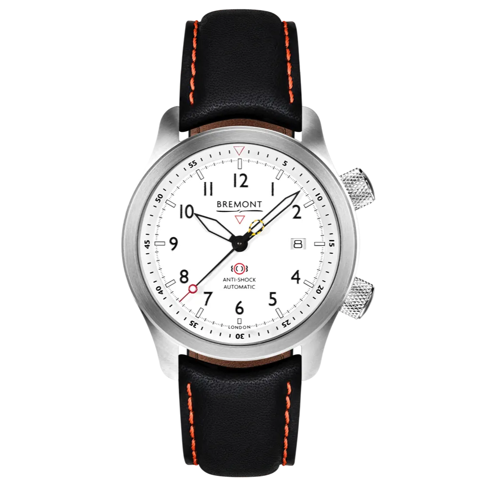 MBII Custom Stainless Steel, White Dial with Jet Barrel & Open Case Back