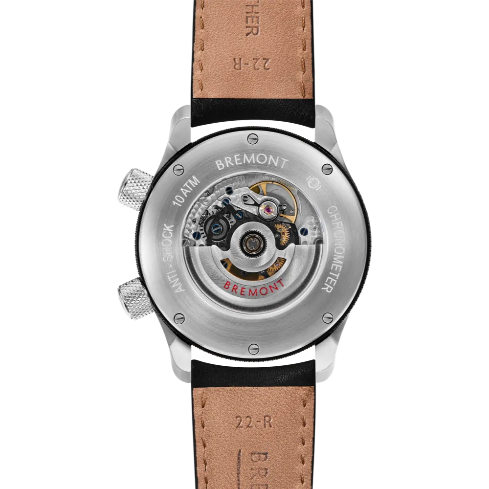 MBII Custom Stainless Steel, White Dial with Jet Barrel & Open Case Back
