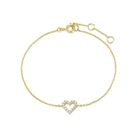 Micro Cz Heart Bracelet