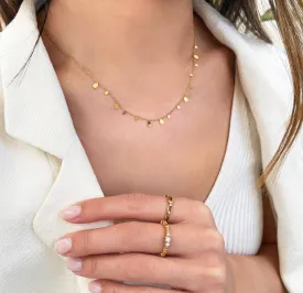 MIRANDA GOLD DAINTY TEARDROP NECKLACE