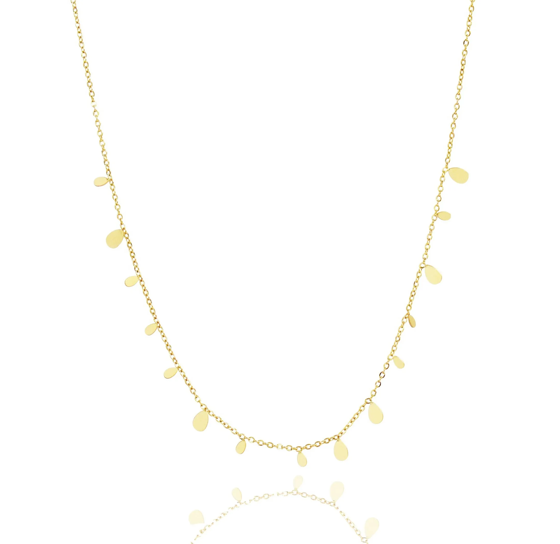 MIRANDA GOLD DAINTY TEARDROP NECKLACE