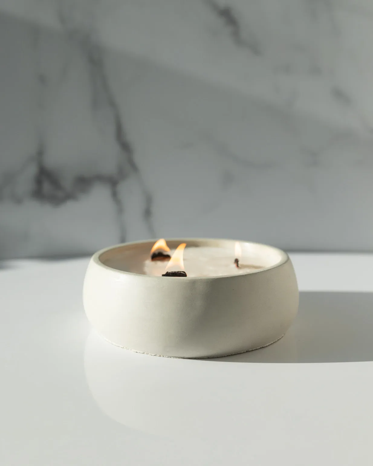 Mojave Dreams Coconut Soy Candle - Concrete Wooden Wick Vessel