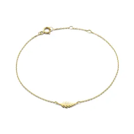 Monceau Giselle 14 karat gold bracelet with feather