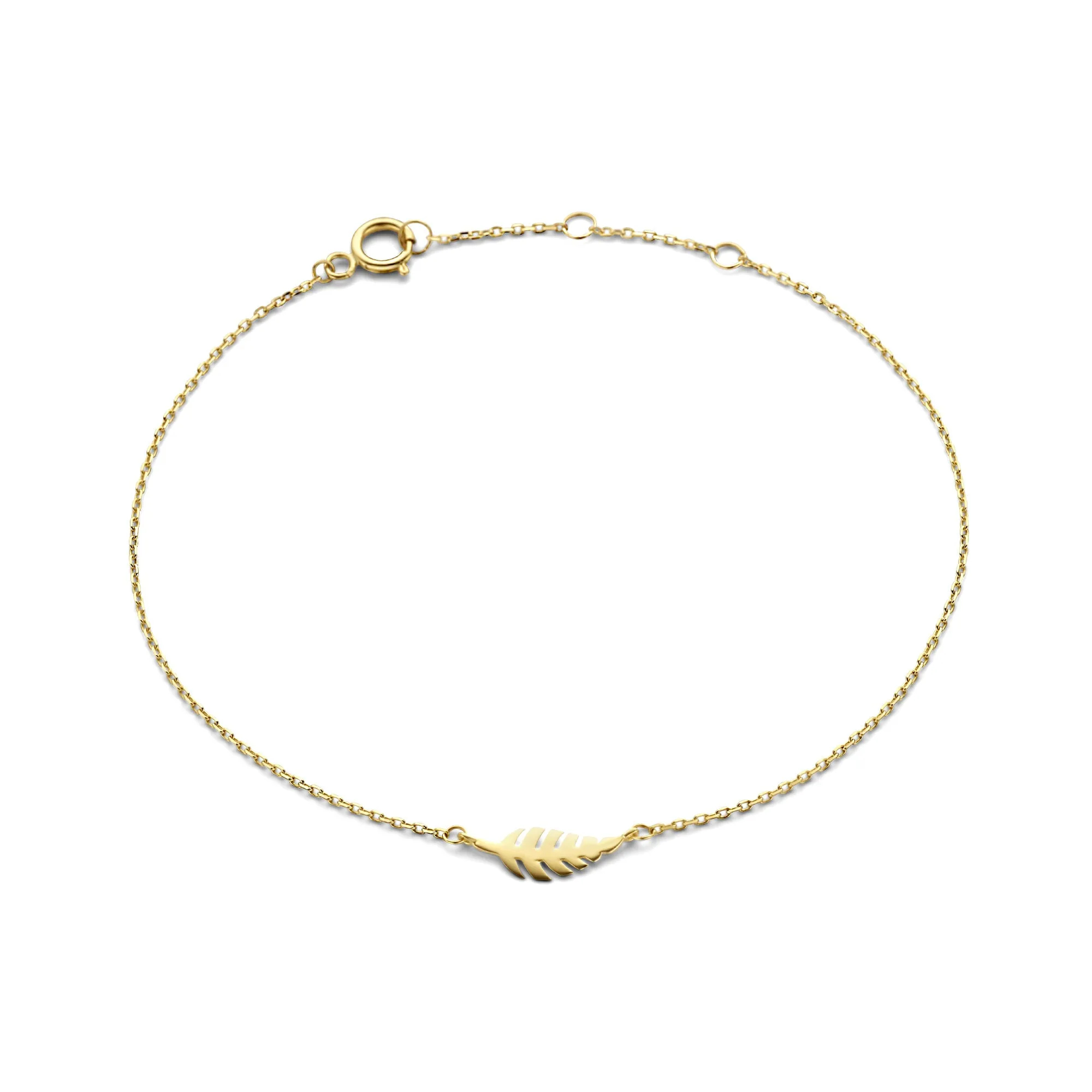 Monceau Giselle 14 karat gold bracelet with feather