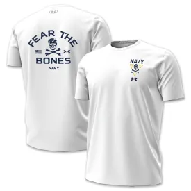 Navy Under Armour 2024 Rivalry Fear the Bones T-Shirt (White)