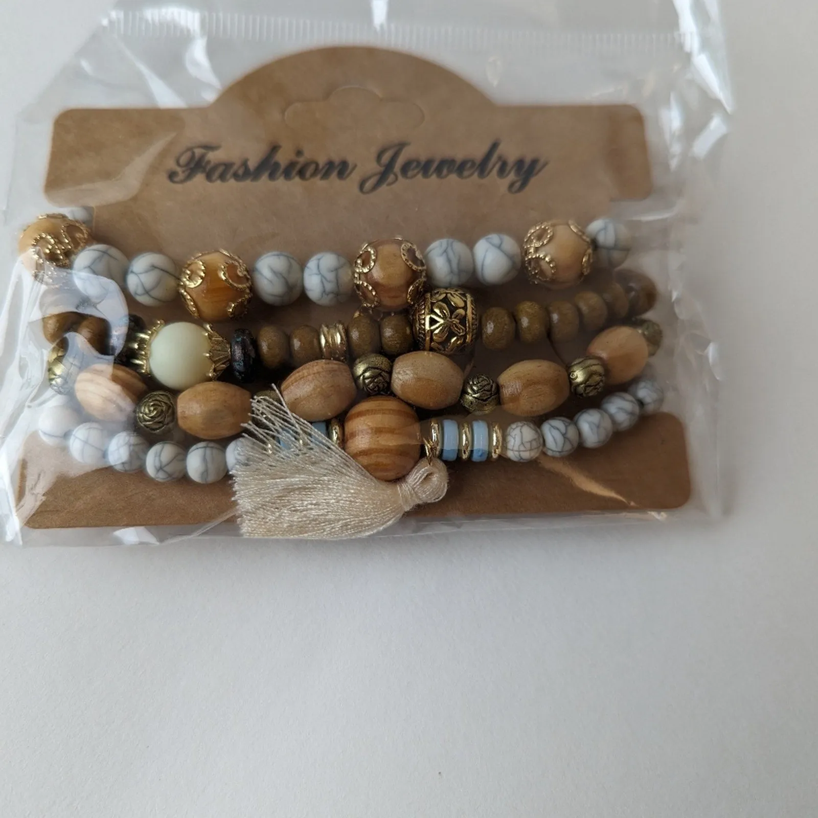 NWT Boho Handmade Beaded Bracelet Set
