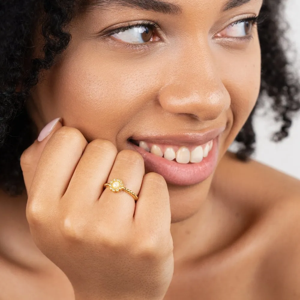 Opal Crystal Ring