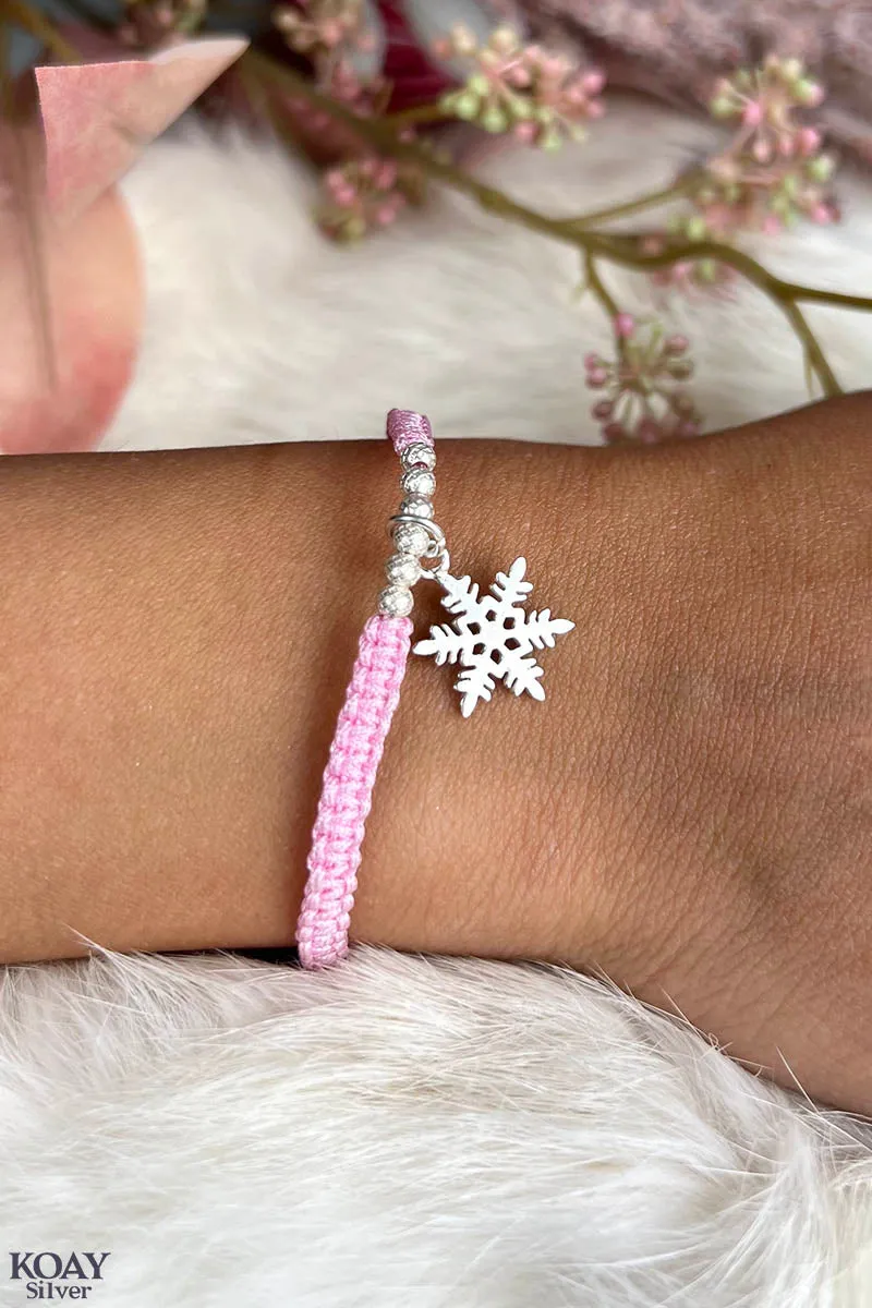 Pink Snowflake Bracelet