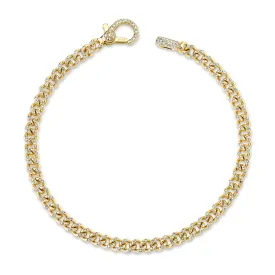 READY TO SHIP DIAMOND PAVE BABY LINK BRACELET