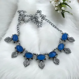 Ruhani Choker Necklace, Blue