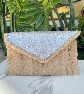 Silver and Beige Bag