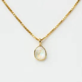 Sofia Slice Necklace with Moonstone