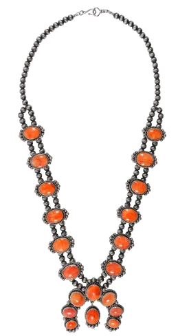 Spiny Oyster Shell Squash Blossom Necklace | LaRose Ganadonegro
