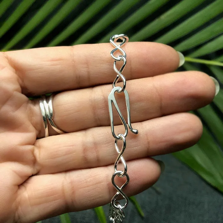 Sterling Silver Infinity Hand Chain