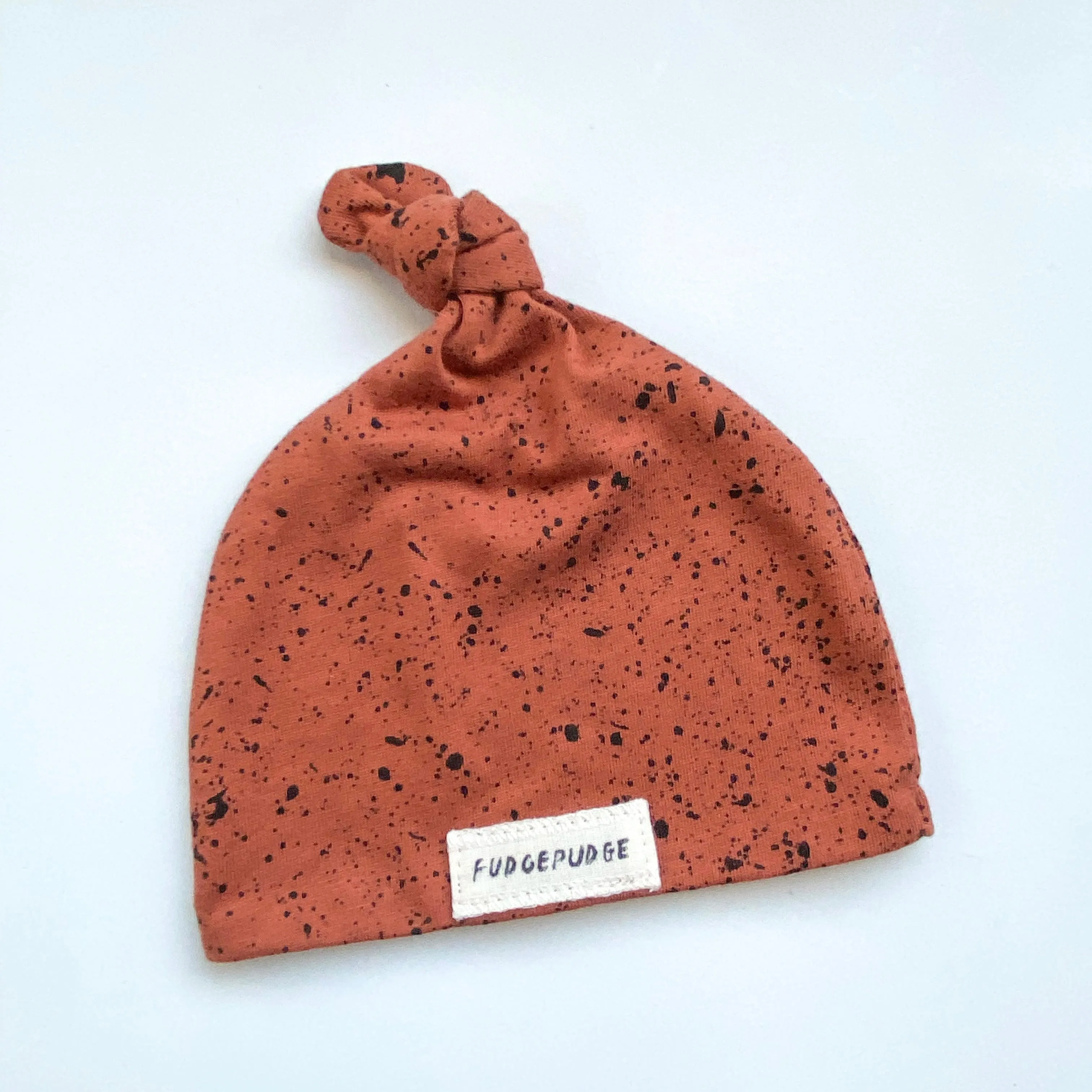 Swaddle and Beanie Set - Rust and Black
