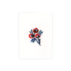 Three Poppy Problem /  handmade, full-sized card
