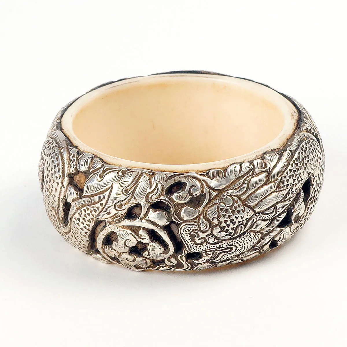 Tibetan Vintage Tribal Silver Dragon Bracelet