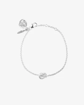 Unity drop bracelet silver