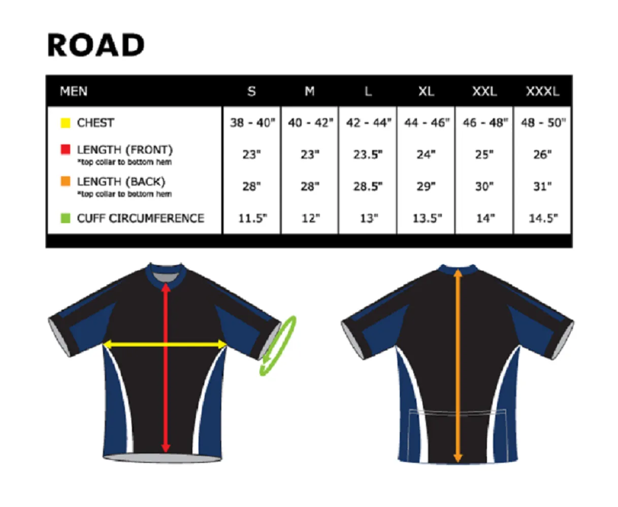 US Navy Midshipmen Men's Cycling Jersey (S, M, L, XL, 2XL, 3XL)