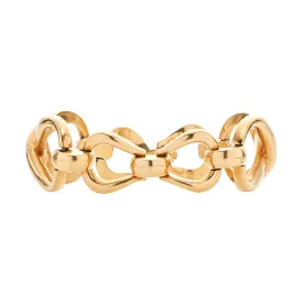 Vintage Italian Mid-Century 18k Infinity Link Bracelet- 7”