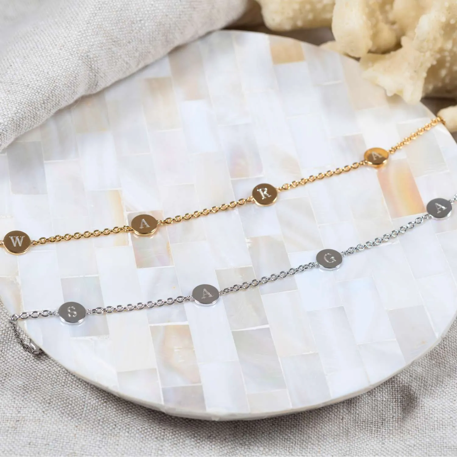 Westwick Quartet Gold Vermeil Disc Bracelet