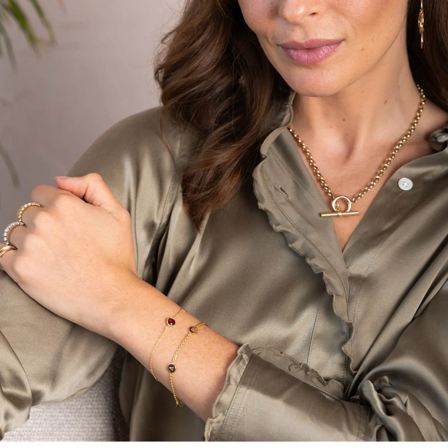 Westwick Quartet Gold Vermeil Disc Bracelet