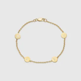Westwick Quartet Gold Vermeil Disc Bracelet